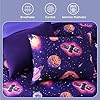 Twin Kids Comforter Set - 5 Pieces Twin Bedding Sets for Boys Teen, Outer Space Rocket Bed in A Bag with Sheets #4