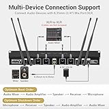 TONOR UHF Wireless Microphone System with Dual Headset/Lavalier Lapel Mics, Bodypack Transmitters, Rechargeable Receiver, 4x5 Channels, 90M Range, for Recording Speech PA Speaker Church Party Mixer - Image 9