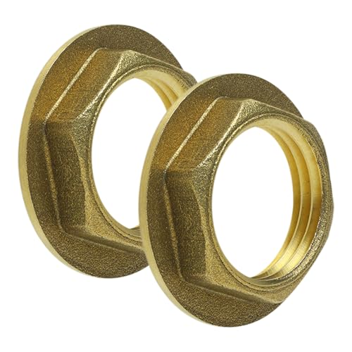 G1/2 Serratura Dado con Flangia, Esagonale Ottone Femmina Controdado per Tubazioni 2pz, Controdadi Femmina per Tubazioni, Alta Resistenza alla Corrosione e Temperature Elevate