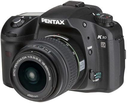 pentax k10d 10 2mp digital slr camera with shake reduction and 18 55mm f3 5 5 6 lens