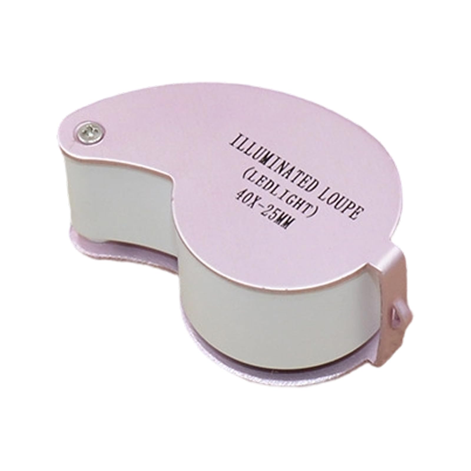 Foldable Magnifier Glass 40X Loupe Lens Portable Handheld Magnifier with Light for Jewelry Stamps Inspection Jewelry Glass