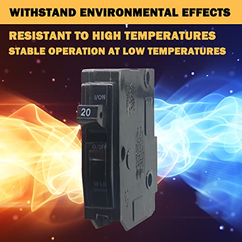 2Pcs Qo120Cp 20 Amp 2-Pole Circuit Breaker For Square D, Qo120Cp Miniature Circuit Breaker With Visi-Trip Indicator, 120/240V, 10 Kaic - 5 Year Warranty #TOP4