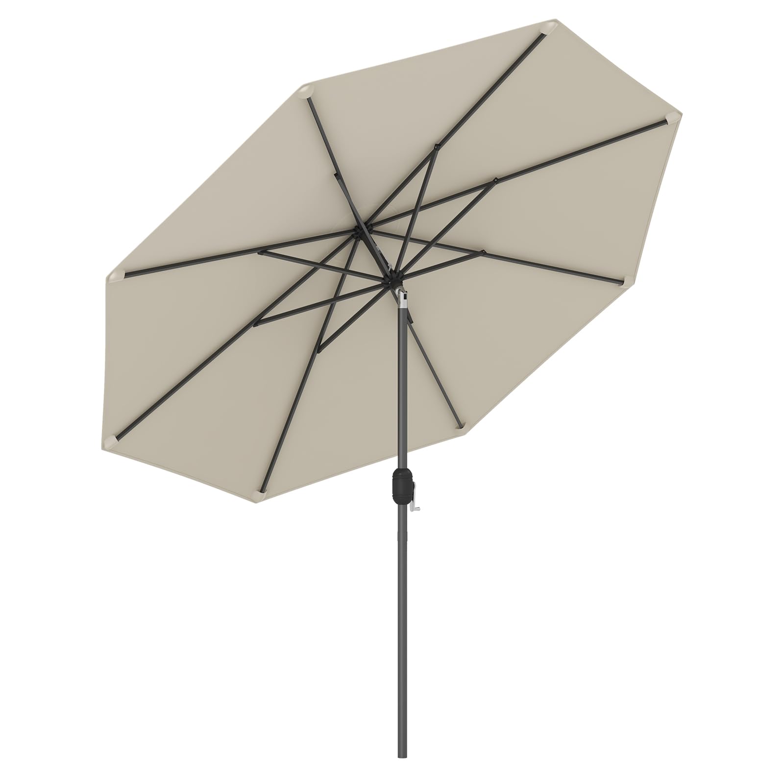 Giantex 9ft Patio Umbrella Outdoor, Market Table Umbrella w/Push Button Tilt and Crank, 180G Polyester Fabric and Sturdy Ribs, Sun Canopy Umbrellas for Patio Garden Beach Deck Pool