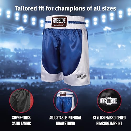 Image of Ringside Pro-Style Boxing Trunks, Satin Shorts for Men and Women, Ideal for Boxing, MMA, Muay Thai
