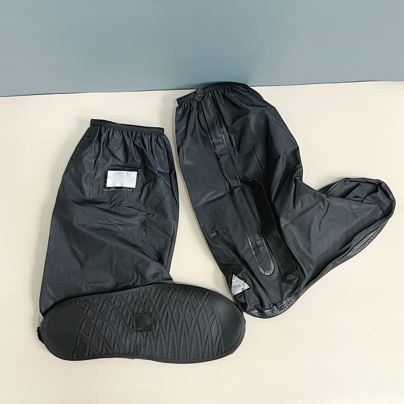 Fundas impermeables para calzado Dioche, negras, con suela reforzada y diseño de alta cilindrada, para ciclismo y caminatas al aire libre (talla XL) miniatura 2