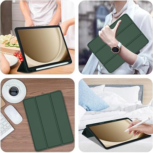 Image of TGK Case for Samsung Galaxy Tab A11+ Plus 11 Inch 2025 Cover /Galaxy Tab A9 Plus 2023 Trifold Smart Stand Flip Cover (Green)