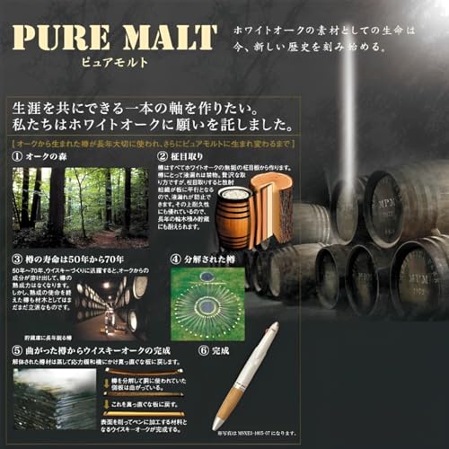 Bolígrafo uni Pure Malt tinta gel 0.5mm natural miniatura 5