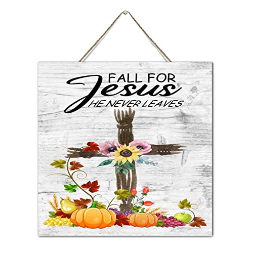 Plaque murale Fall for Jesus en bois, cadeau idéal de naissance - 2
