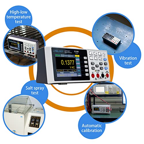 Labloot LB1041 USB Digital Multimeter, 3.7Inch LCD Screen 55000 Counts True RMS Temperature Mini Desktop Meter - Image 3