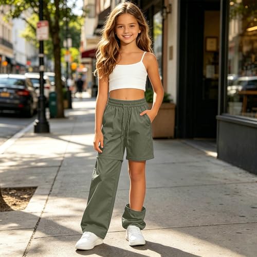 Pantalones de mezcla de lino cómodos y pantalones de pierna ancha infantiles para verano 2