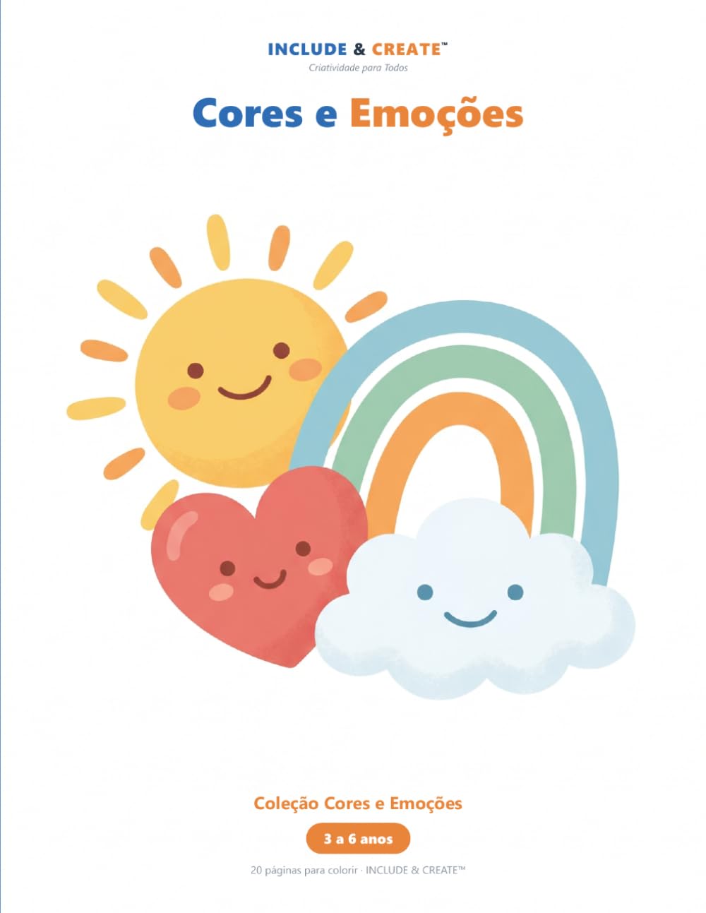 Cores e Emoções: Colorir para reconhecer e nomear emoções — livro de atividades para crianças
