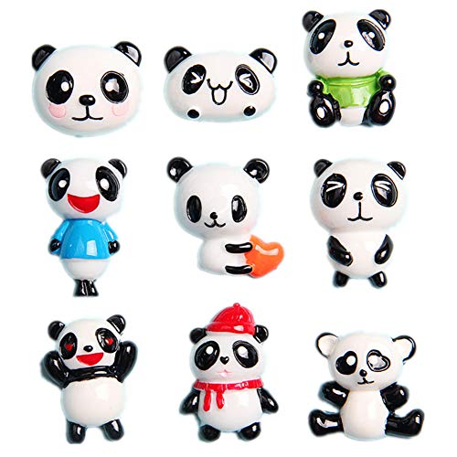 27 Pack Kawaii Giant Panda Slime Charms Panda Bear Animals Resin Flatback Beads for Miniature Fairy Garden Accessories Phone Case Scrapbooking Home Decor