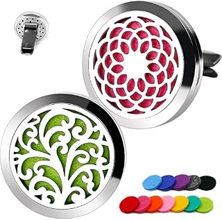 2PCS RoyAroma 30mm Car Aromatherapy Essential Oil Diffuser Stainless Steel Locket with Vent