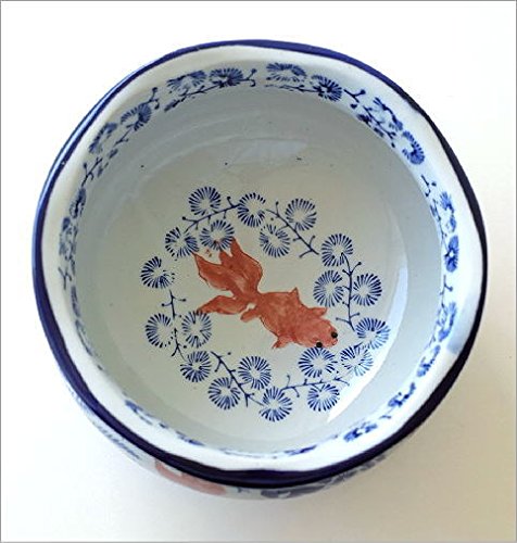 Amazon | 金魚鉢 おしゃれ 陶器 メダカ鉢 和風 レトロ アンティーク