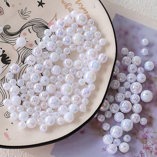 HERZWILD Plastic Beads, Colorful Laser Pony Beads for DIY Jewelry Craft Making, Necklace, Bracelet, Earrings, Key Chains