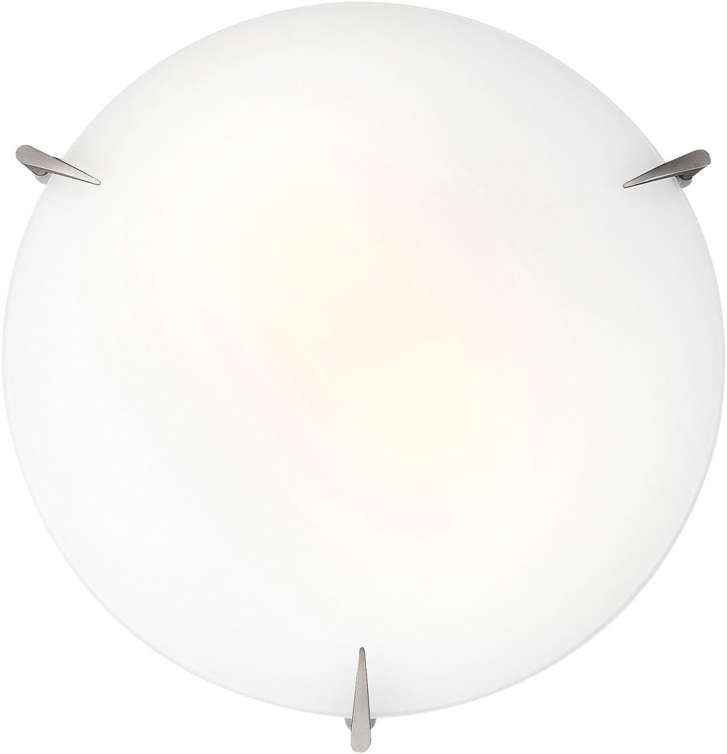 Access Lighting 20662-BS Zenon 3-Light Flush-Mount, Brushed Steel with Opal Glass