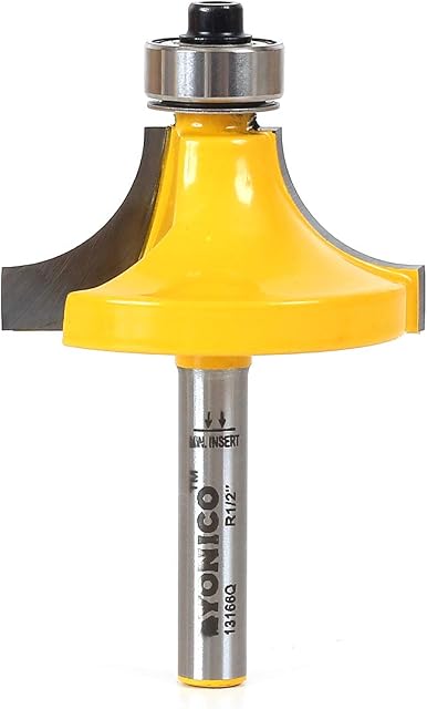 Yonico 13166q - Round Over Edge Forming Router Bit, Radius: 1/2" - 1/4" Shank