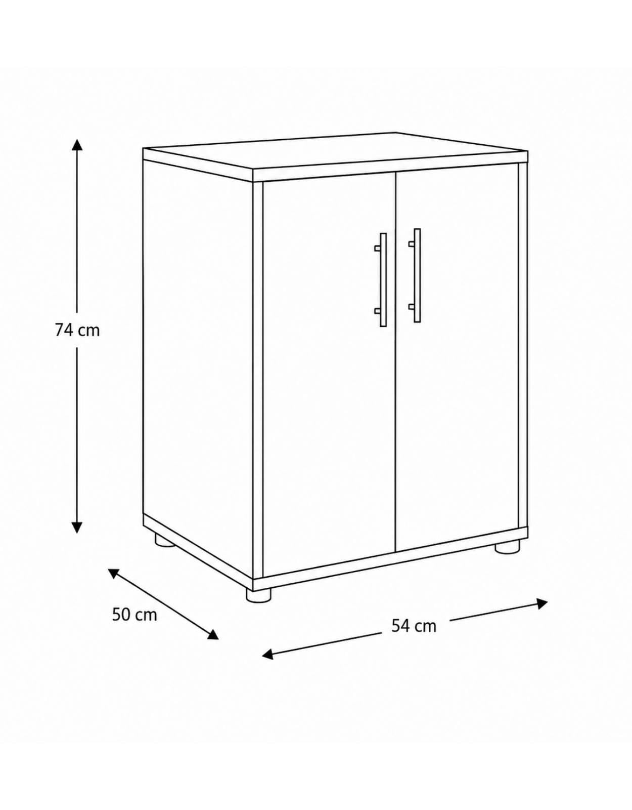 BMG Möbel Druckerschrank Bürokommode 74 cm hoch mit 2 Türen, 3 Einlegeböden, optimal als Erweiterung für Schreibtische wählbar in 18 verschiedenen Farbkombinationen (Anthrazit/Weiß Hochglanz)