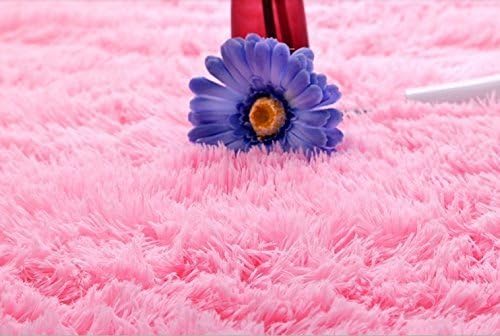 BH Home Super Soft Modern Shag Area Rug, 4' x 5', Pink