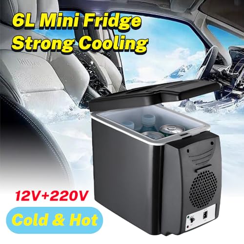 Carziyer Mini RéFrigéRateur De Voiture 6l, Mini Frigo De Chambre, Mini Glaciere Electrique, Mini Frigo 9 Canettes 330ml, 12V/220V, Pour Famille, Bureau, Dortoir, Voiture, Cosmetique, Boissons – vue 4