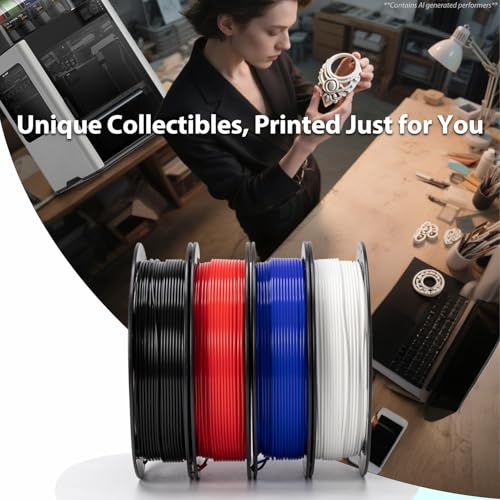 Image of Clear Grey PLA 1.75mm 1kg Spool 3D Printing Filaments Gray Transparent FDM | Beginner friendly Premium translucent Grey PLA Basic Low warping No tangle 1kg spool 2.2lbs for Bambu Prusa Gray