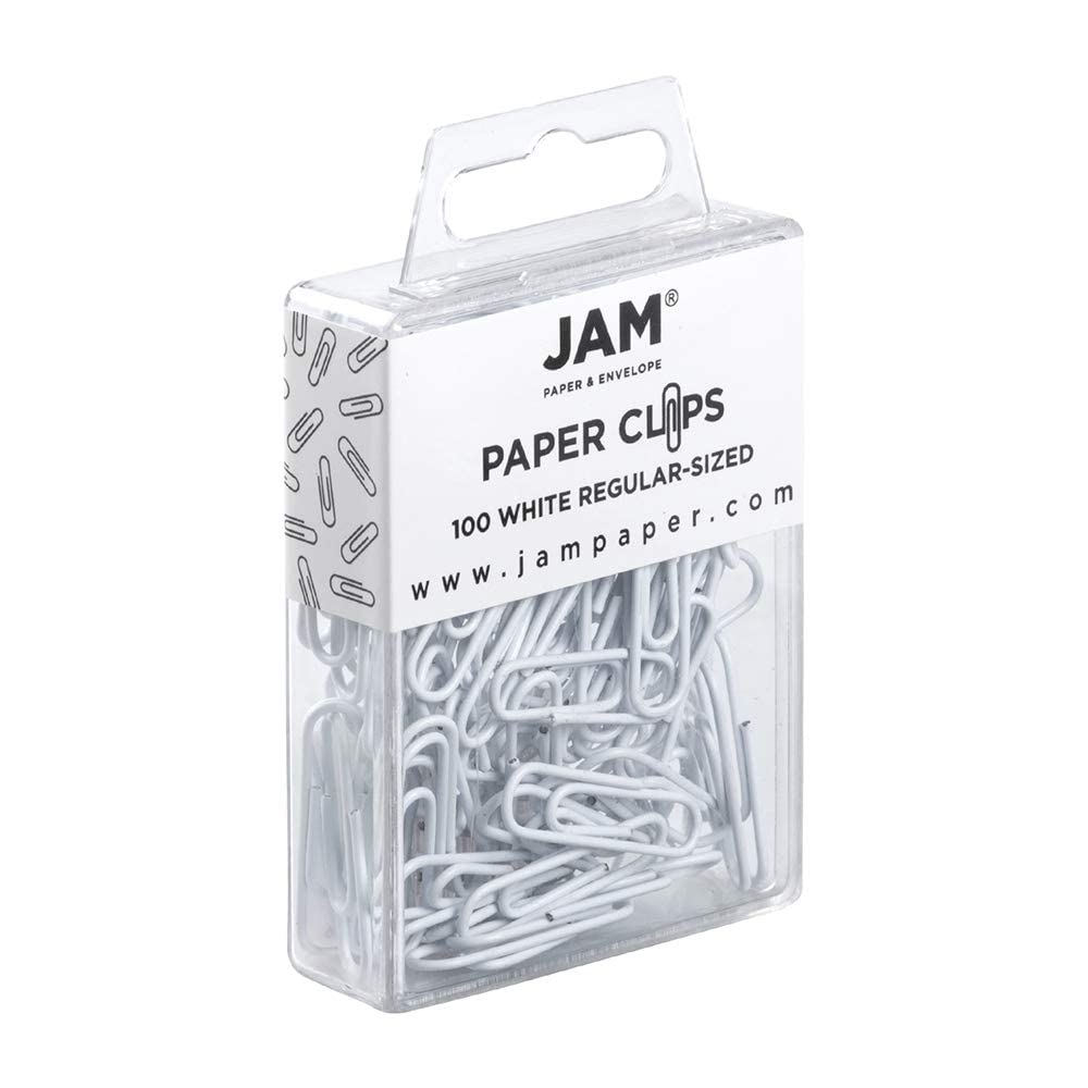 Jam Paper 1" 100pk Colored Standard Paper Clips - Gray