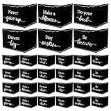 Honoson 24 Pcs Bulk Inspirational Privacy Folders for Students Cardboard Test Privacy Boards Motivational Words Desk Dividers Shield for Classroom School Study Supplies, 6 Styles(Minimalism)