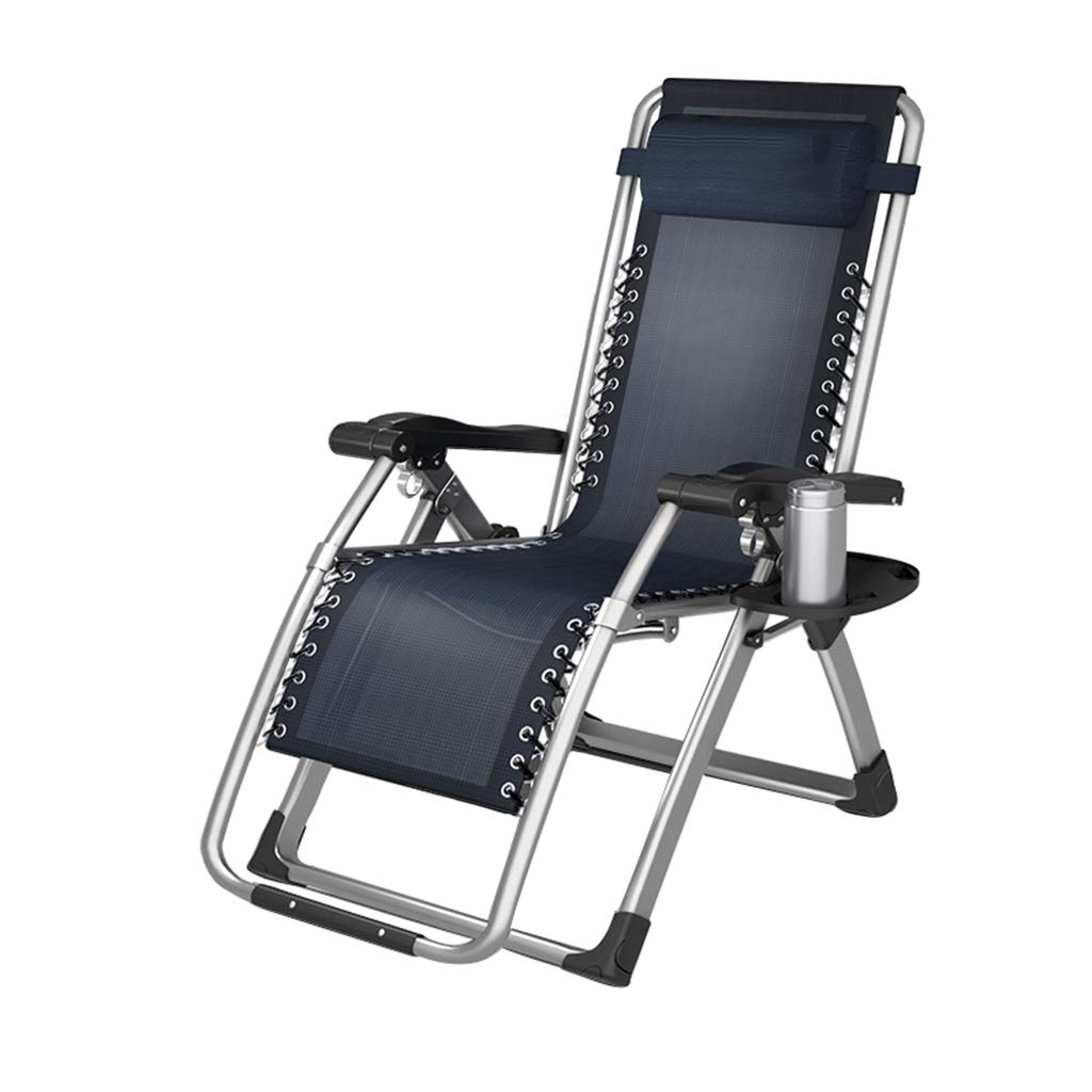 Fauteuils inclinables pliants bleu multi-angle pour en finir avec le mal de dos au jardin