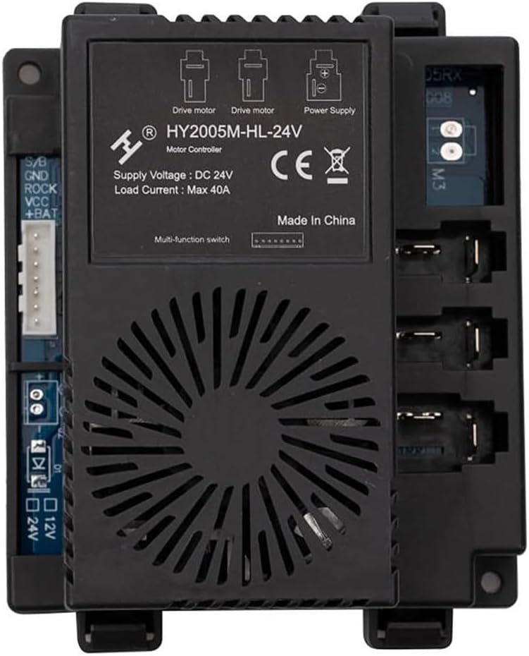 HY2005M-HL-24V Children's Electric Vehicle, 2.4G Remote Control Receiver Controller 24V, ABS Standard Size Replacement Control Box with Slow Start Function for Ride On Cars Toys