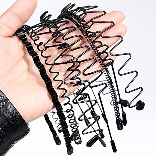 最安値 シンプル ウェーブ カチューシャ オフィス ヘアバンド 前髪 固定 洗顔 波形 金属製 メイク ブラックの価格比較