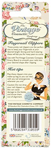 The Vintage Cosmetic Company Fingernagel-/Nagelknipser, Blumenmuster – Bild 3