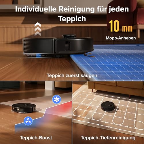 roborock Qrevo S Pro Saugroboter mit Wischfunktion, 18.500 Pa Saugkraft – Ansicht 7