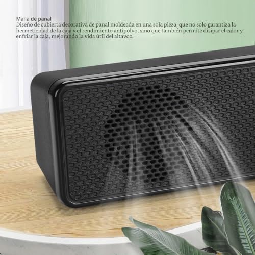 Barra de Sonido Bluetooth con Control de Volumen Ajustable Lazmin112 para PC 5