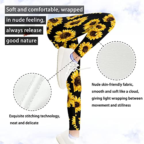 Forchrinse Cute Corgi Flower Girls Leggings Full Length Athletic Pants Stretch Yoga Pants Leggings for Kids,4-13Years2