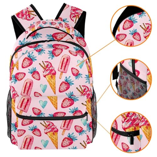 Daypack pour garçons filles grand format 29x20x40cm imprimé fruité