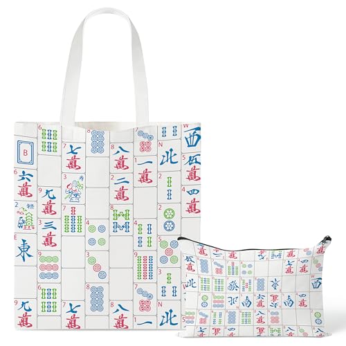 Image of Y1tvei Canvas Bags Gifts, Tote Bag with Makeup Pouch, Birthday Party Favors