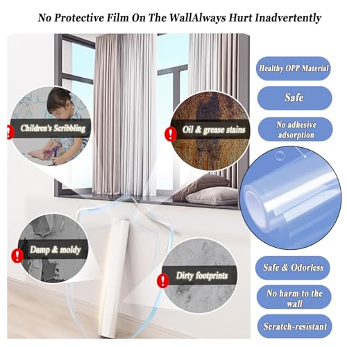 Rollo de plástico transparente protector contra salpicaduras de cocina 5