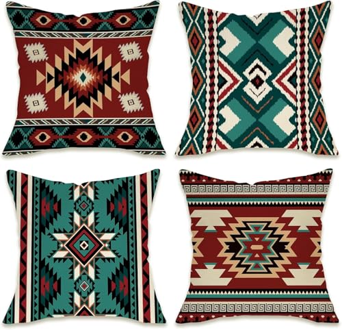 Fahrendom Southwest Native American Indian Decorative Throw Pillow Covers 20