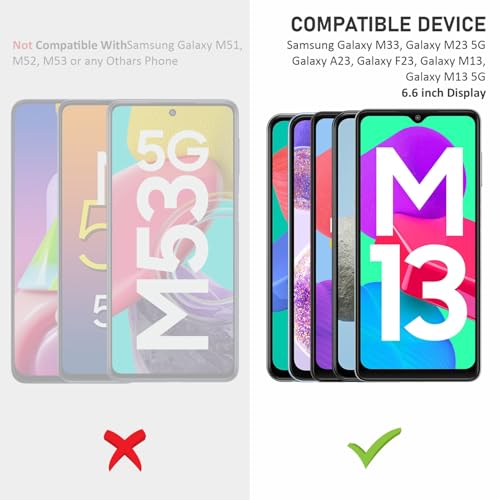 Image of SupCares Privacy Tempered Glass for Samsung Galaxy M33, Galaxy A23, F23, M13, A13 and F13 (6.6 Inch) With Installation Kit | Military-Grade Gorilla Screen Protector | Edge to Edge Coverage | Black