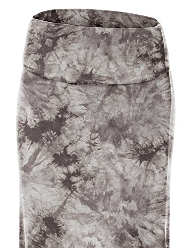 Women's Casual Tie Dye Fold Over Maxi Skirt3