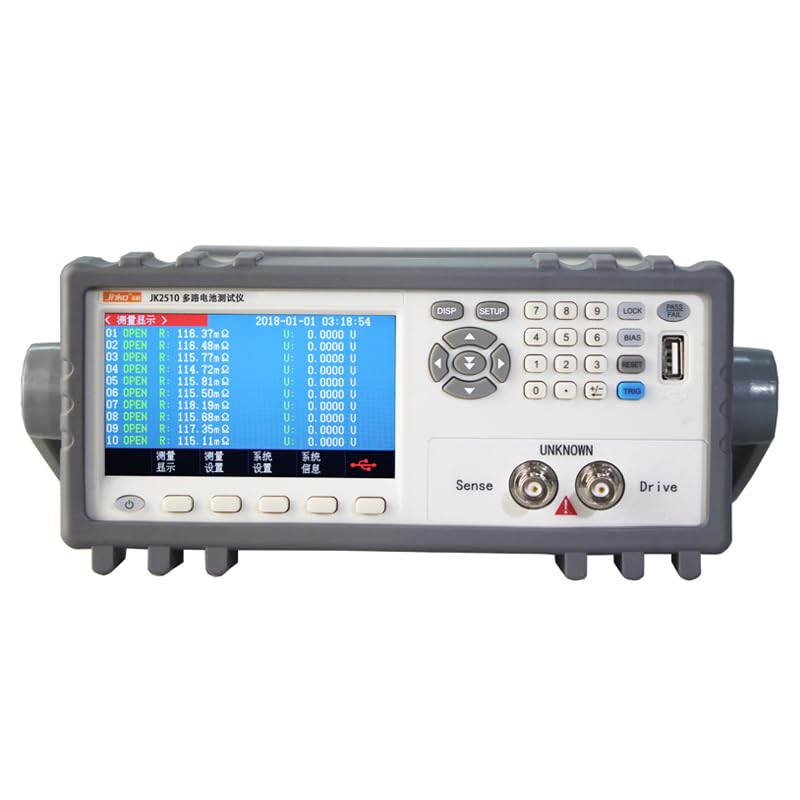 JK2510 Multichannel Battery Tester Resistance 0.01mΩ~33.000KΩ Voltage 0.0001V~60.000VDC with 4.3 inch LCD Display