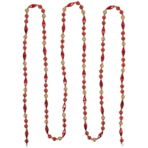 Shiny and Matte Beaded Christmas Garland - 9' x .5