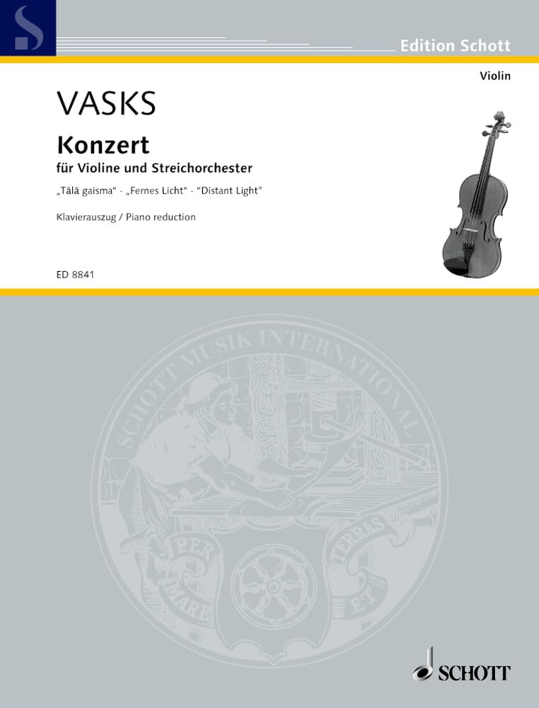 Concerto no. 1: "Tala gaisma" / "Fernes Licht" / "Distant Light". violin and string orchestra. Réduction pour piano avec partie soliste.