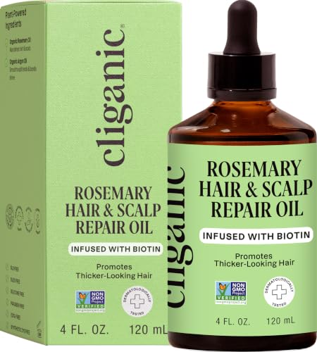 Cliganic Rosemary Hair & Scalp Oil with Biotin & Jojoba 4oz