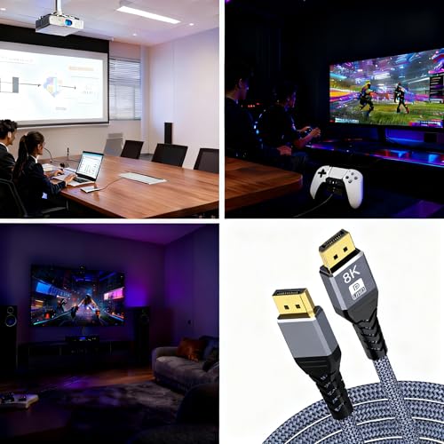 Câble DisplayPort 4K 144Hz pour ordinateur HP Victus