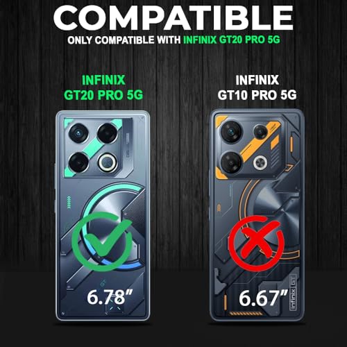 Image of AESTMO Tough Armor Infinix GT 20 Pro 5G Bumper Back Case Cover | Ring Holder & Sliding Camera Shield Cover | 360 Degree Protection Back Case Cover for Infinix GT 20 Pro 5G (Blue)