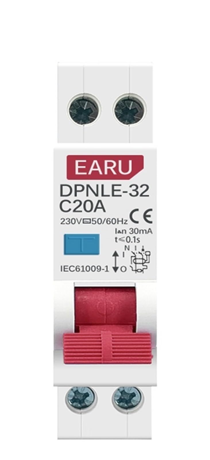 Disjoncteur différentiel 20 A 18 mm 230 V protection fuites 6KA