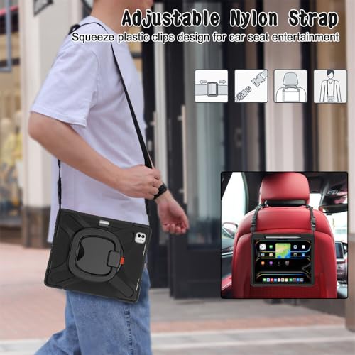 Protection iPad Pro 13 M5 M4 robuste antichoc JZ housse rigide support 360 sangle - 4