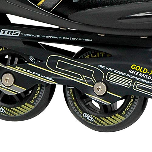 Roller Derby Aerio Q-60 Men's Inline Skates - Black/Yellow - Size 07 #TOP2