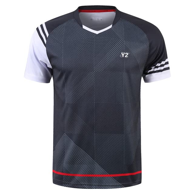 GenericSpring and Summer 2022 New Badminton Suit Short Sleeves Male and Female Couple Badminton T-Shirt Competition Suit Tops